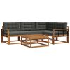 vidaXL Set vanjskih sofa 5 kom. Prirodna i antracit
