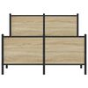 vidaXL Metalni okvir kreveta bez madraca boja hrasta sonome 120x190 cm