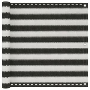 vidaXL Balkonska Za&scaron;tita HDPE 90x600 cm Antracit i Bijela Boja