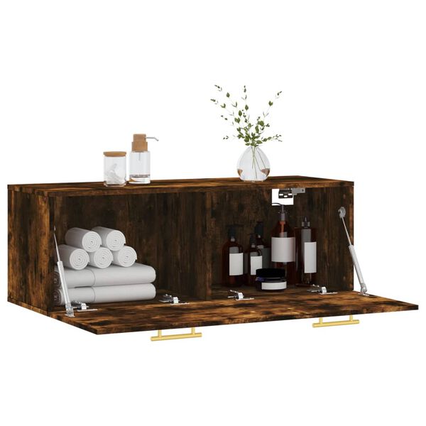 vidaXL Zidni ormarić dimljeni hrast 100x36,5x35 cm konstruirano drvo