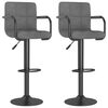 vidaXL Barski stolci od tkanine 2 kom svjetlosivi