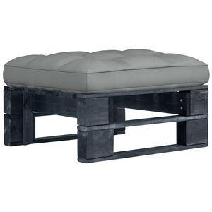 vidaXL Vrtni otoman od paleta od crno impregnirane borovine