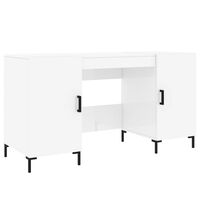 vidaXL Radni stol visoki sjaj bijeli 140x50x75 cm konstruirano drvo