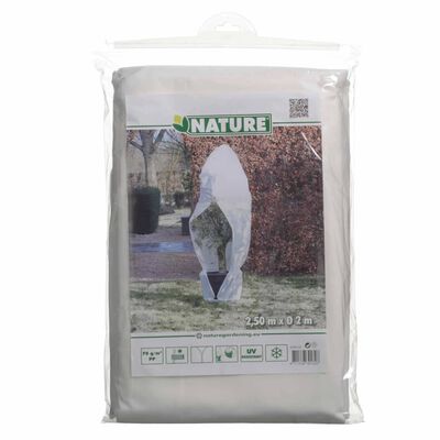 423509 Nature Winter Fleece Cover with Zip 70 g/m² White 2,5x2x2 m