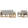 vidaXL Set vanjskih sofa 6 kom. Bijela i svjetlosiva