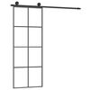 vidaXL Klizna vrata s priborom 76 x 205 cm od ESG stakla i aluminija