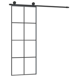 vidaXL Klizna vrata s priborom 76 x 205 cm od ESG stakla i aluminija