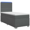 vidaXL Boxspring krevet s madracem Tamnosiva 80 x 200 cm Tkanina