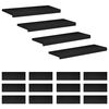 vidaXL Step treads 16 kom. 70 x 25 x 2 cm Crna Čvrsto drvo bukve