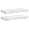 vidaXL Polica na zidu 2 kom. Bijeli mramor 50 x 23,5 x 3,8 cm