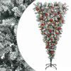 vidaXL Obrnuto umjetno božićno drvce s granama 150 cm 150 LED lampica
