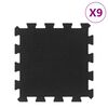 vidaXL Gumene podne pločice 9 kom crne 16 mm 30 x 30 cm