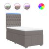 vidaXL Krevet s oprugama i madracem smeđesivi 90x190 cm od tkanine