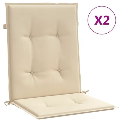 vidaXL Jastuci za vrtne stolice 2 kom bež 100 x 50 x 3 cm od tkanine