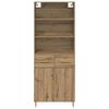 vidaXL Highboard Umjetnički hrast 69,5 x 34 x 180 cm Konstruirano drvo