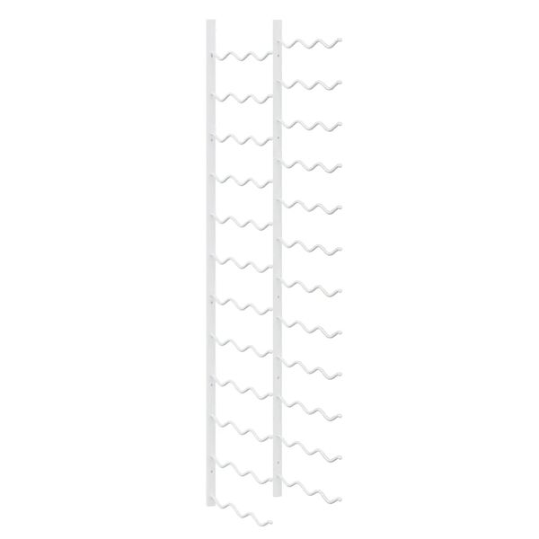 vidaXL Zidni stalak za vino za 36 boca bijeli željezni