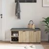 vidaXL Klupa za hodnik s jastukom Sonoma hrast 100 x 38 x 46 cm