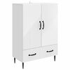 vidaXL Kreveta Bijela 66 x 34,5 x 95 cm Konstruirano drvo