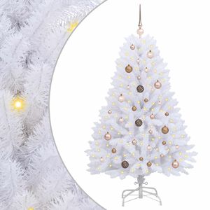 vidaXL Umjetno božićno drvce Bijelo 80 x 80 x 150 cm PVC i metal