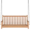 vidaXL Klupa za ljuljanje sa zelenim jastukom 120 cm masivna tikovina