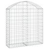 vidaXL Gabionska ko&scaron;ara s lukom 100x30x100/120 cm pocinčano željezo