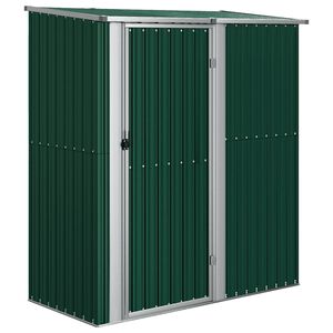 vidaXL Vrtna kućica Zelena 180,5x97x209,5 cm Pocinčani čelik