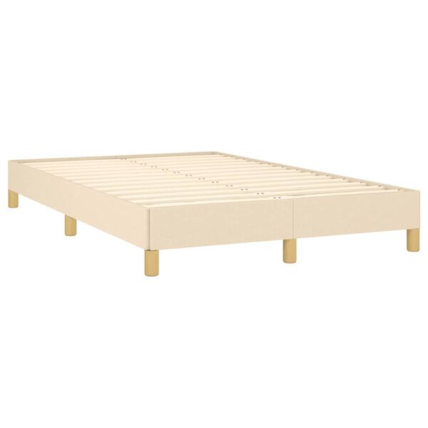 vidaXL Krevet box spring s madracem krem 120 x 190 cm od tkanine