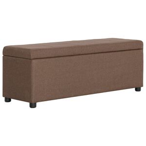vidaXL Klupa s pretincem za pohranu 116 cm smeđa poliesterska