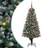 vidaXL Umjetno božićno drvce Zelena 180 cm PVC i Čelik i Plastika