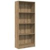 vidaXL Regal za knjige boja hrasta 60x24x143 cm konstruirano drvo