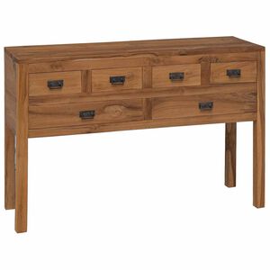 vidaXL Kreveta Prirodna 110 x 35 x 75,5 cm Čvrsto teak drvo