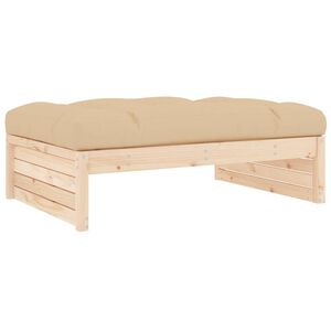 vidaXL Vrtni tabure 120 x 80 cm od masivne borovine