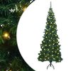 vidaXL Korner Umjetno Božićno Drvo Zelena 180 cm PVC i metal