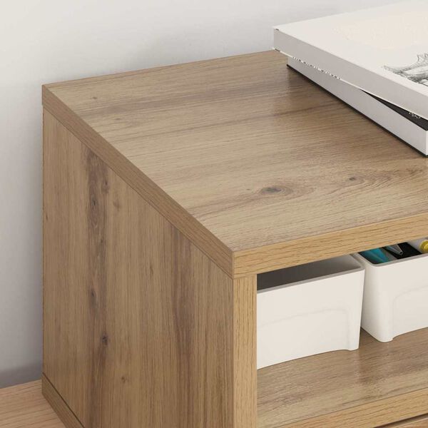 vidaXL Držač za printer s ladicama Umjetnički hrast 40 x 32 x 24 cm