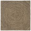 vidaXL Tepih za područje Prirodna i crna 120 x 120 cm Juta