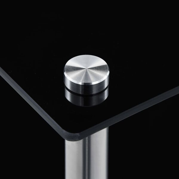 vidaXL Police sa 6 razina crne 40 x 40 x 160 cm od kaljenog stakla