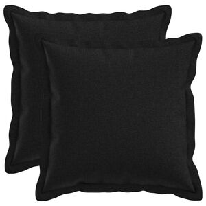 vidaXL Presvlaka za jastuk 2 pcs HOUTEN Crna 30 x 30 cm Umjetni lan
