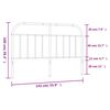 vidaXL Metalno uzglavlje crno 135 cm