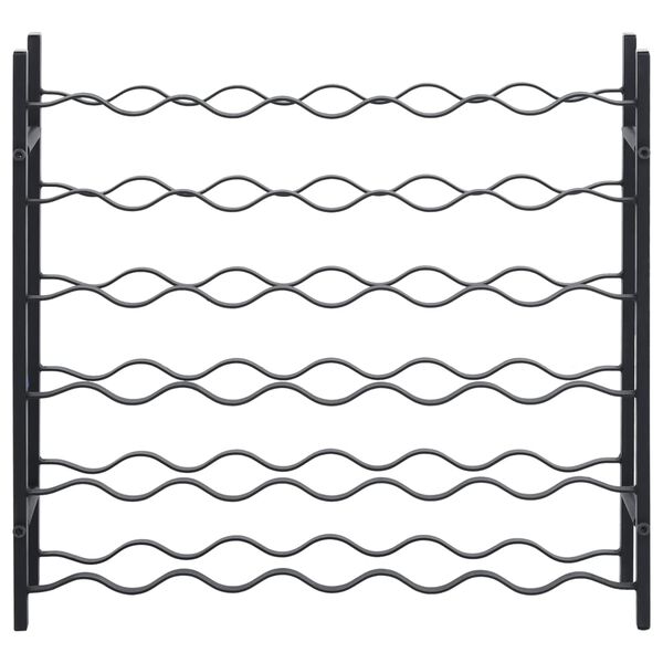 vidaXL Stalak za vino za 36 boca crni željezni