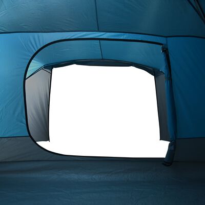 vidaXL Obiteljski šator s trijemom za 6 osoba plavi vodootporni