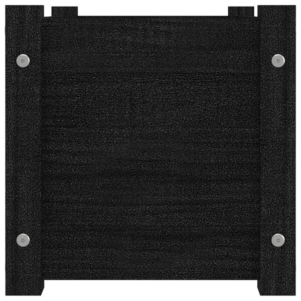 vidaXL Vrtna sadilica crna 60 x 31 x 31 cm od masivne borovine