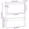 vidaXL Uzglavlje Ostalo Smeđa 80 cm Masivna borovina