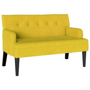 vidaXL Chesterfield klupa Žuta 112 x 65,5 x 75 cm Bar&scaron;un