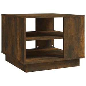 vidaXL Stolić za kavu dimljena boja hrasta 55 x 55 x 43 cm drveni