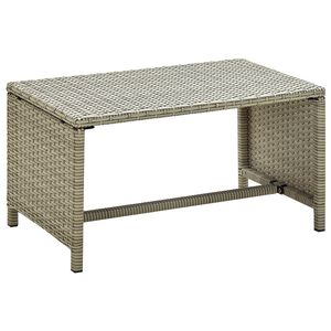 vidaXL Stolić za kavu bež 70 x 40 x 38 cm od poliratana