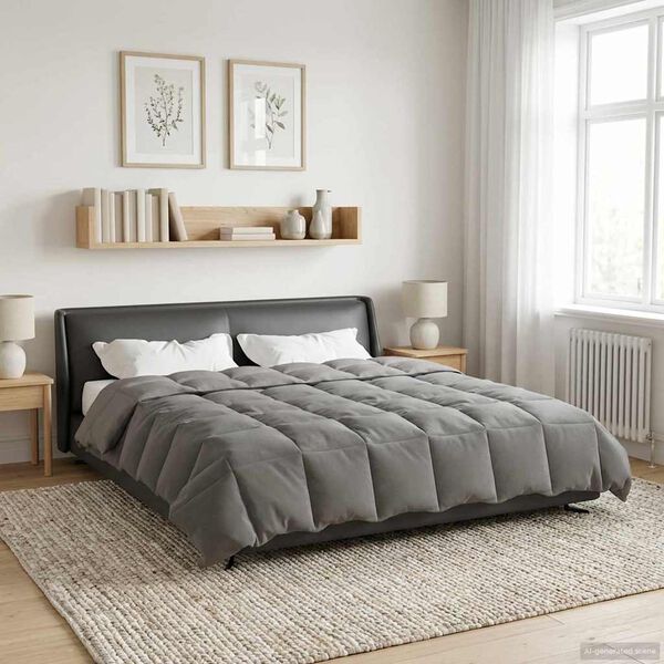 vidaXL Puni pokrivač za cijelu godinu Svijetlo siva 240 x 260 cm