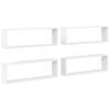 vidaXL Kockaste zidne police 4 kom bijele 80 x 15 x 26,5 cm drvene