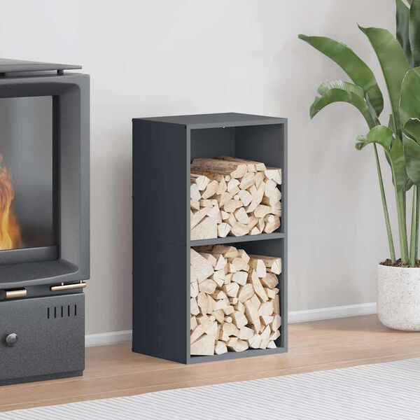 vidaXL Stalak za drva antracit 40x30x75 cm hladno valjani čelik