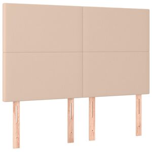 vidaXL Uzglavlje Cappuccino 144x5x118/128 cm Umjetna koža