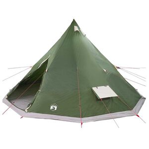 vidaXL Obiteljski tipi &scaron;ator Tipi s krovom Zelena 560 x 560 x 300 cm